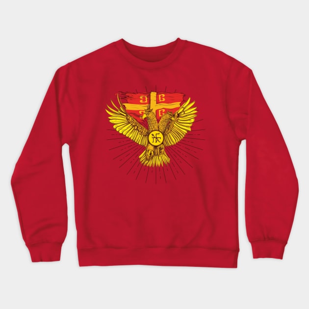 Byzantine Eagle Crewneck Sweatshirt by blackroserelicsshop@gmail.com